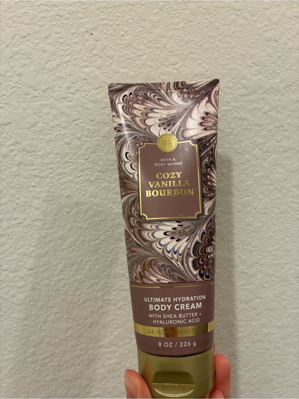 Bath & Body Works Cozy Vanilla Bourbon Body Cream - Brown, Gold